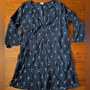 J.Crew beach cover up size medium petite navy